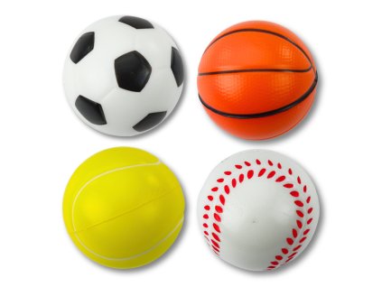 Sada pěnových sportovních míčků – 6 cm, 4 ks