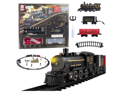 Elektrický vlak – lokomotiva, vagóny a koleje, světla a zvuky