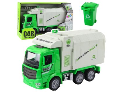 Popelářské auto City – světla a zvuky, zelené