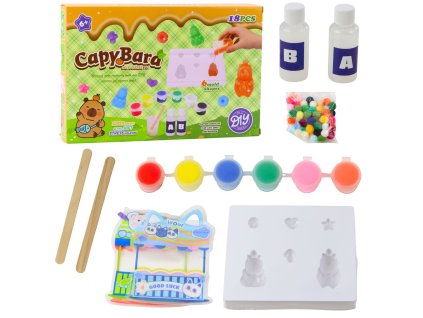 Kreativní sada pro výrobu DIY gelových figurek – kapybara, 18 ks