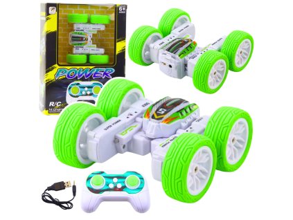 RC akrobatické off-road auto 360° – zelené, 1:32