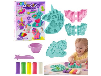 DIY kreativní sada – jednorožčí modelína, formičky a doplňky