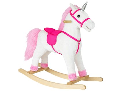 Běžící kůň Unicorn White Sounds Moves Snout Tail 74 cm