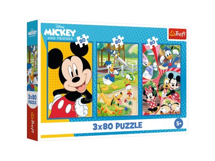 Puzzle - 3x80 - Mickey Mouse Team Trefl 34887