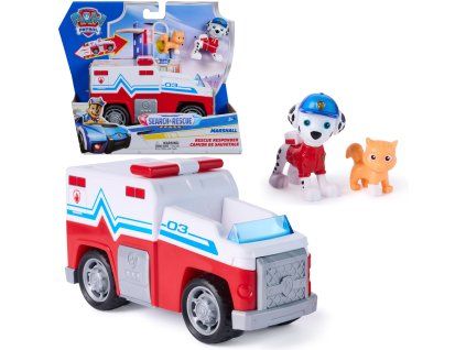Tlapková patrola - sada Marshall Ambulance Pullback a figurky