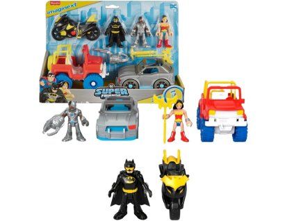DC Super Heroes sada figurek a vozidel HWP76