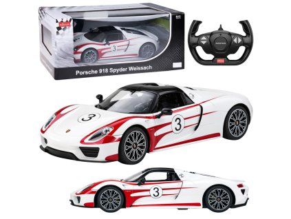 Porsche 918 Spyder Performance RC auto bílé Rastar 1:14