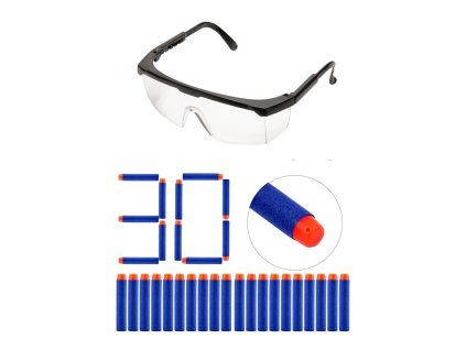 Taktické brýle Nerf + 30 šípů