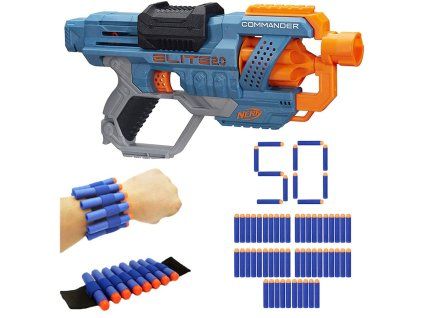 Nerf Elite 2.0 Commander E9485 + 50 šipek Waffle