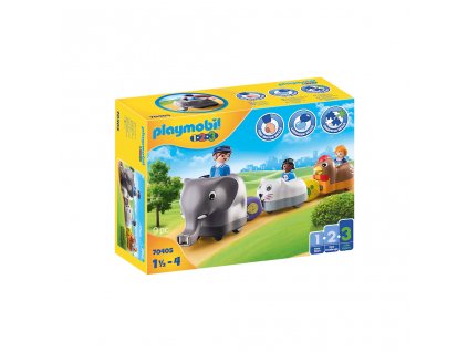 PLAYMOBIL 1.2.3 70405 Můj tahací vláček se zvířátky