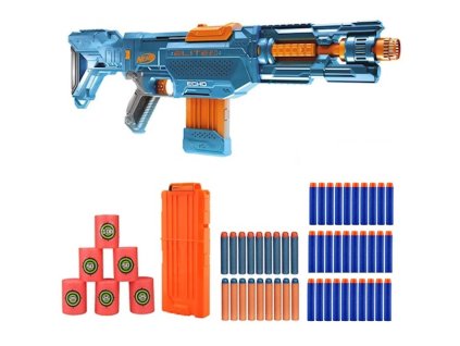 Nerf Elite 2.0 Echo CS-10 4v1 E9533 + zásobník CS-12 + 30 šípů s měkkou hlavicí + terče
