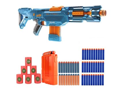 Nerf Elite 2.0 Echo CS-10 4v1 E9533 + zásobník CS-12 + 30 šípů s měkkou hlavicí + terče