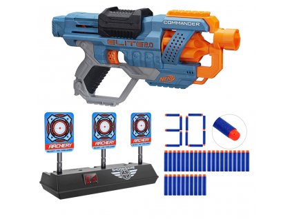 Nerf Elite 2.0 Commander E9485 + elektronický terč + 30 šípů