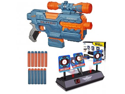 Nerf Elite 2.0 Phoenix CS-6 E9961 + elektronický terč 3 cíle