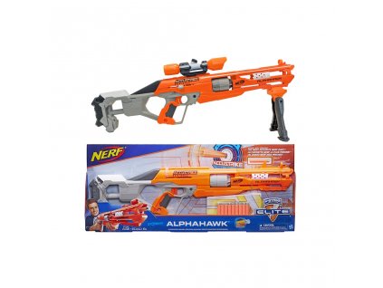 NERF N-Strike Elite Accustrike Alphahawk Sniper Edition B7784 + zaměřovač + dvojnožka