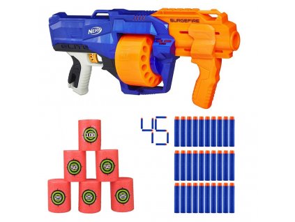 Nerf N-strike Elite SurgeFire E0011 + 30 šípů + terče