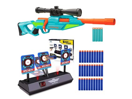 Buzz Bee Air Warriors Carnivore 561005 + elektronický terč 3 cíle +30 šípů Waffle