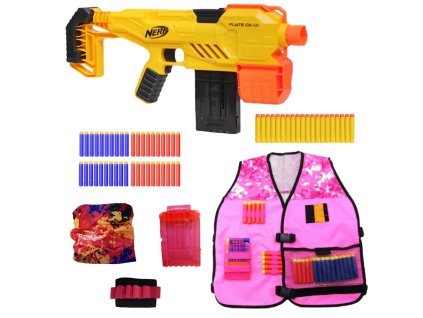 Nerf Alpha Strike Flyte CS-10 E8696 + růžová vesta pro dívky GIRL POWER