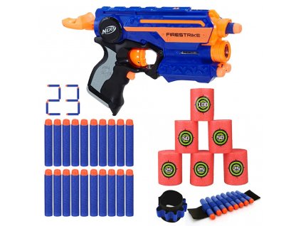 Nerf N-Strike Elite Firestrike + 20 šípů + terče + páska na ruku