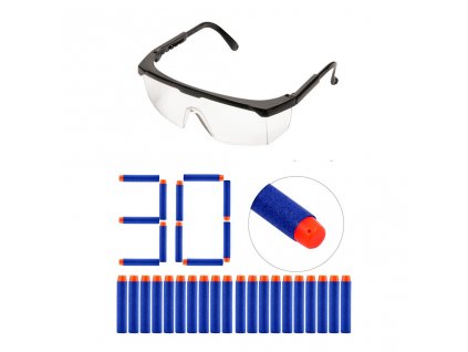 Taktické brýle Nerf + 30 šípů