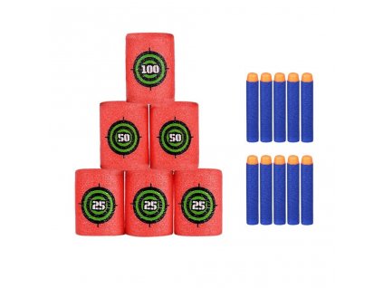 Pěnové terče pro Nerf + 10 alternativních šipek Elite