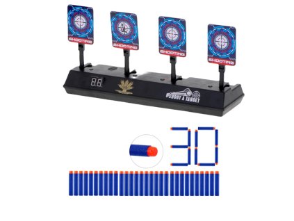 Elektronický terč 4 cíle pro Nerf + 30 šípů