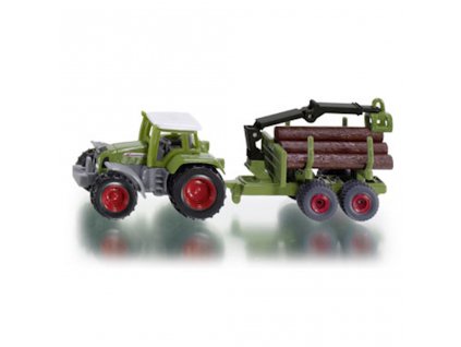Siku Traktor Fendt s přívěsem na kulatinu 1645
