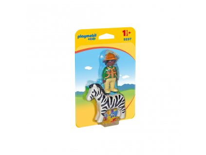 Playmobol 1.2.3 Strážník se zebrou 9257