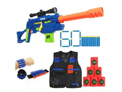 Buzz Bee Ultra-Tek - odstřelovač Master Tek + vesta + 50 šípů + terče + páska na ruku
