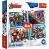Trefl Puzzle 4w1 Marvel Odvážní mstitelé