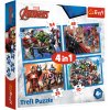 Trefl Puzzle 4w1 Marvel Odvážní mstitelé