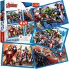 Trefl Puzzle 4w1 Marvel Odvážní mstitelé