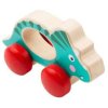 Dřevěný dinosaurus na kolečkách pro tlačení