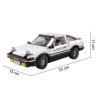 Cada stavebnice bílé závodní auto Initial-D AE86 Trueno C61024W