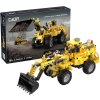 Cada C65004W cihly stavební vozidla set 2v1 nakladač a buldozer 693 prvků
