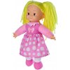 Růžové šaty pro hadrovou panenku Dolly 38 cm