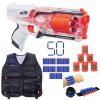 Nerf N-Strike Elite Strongarm Transparent E5753 + vesta + 50 šípů + opasek + terče