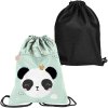 Paso Backpack Premium školní taška na boty boty pantofle Panda Bear akvamarín