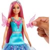 Barbie malá sada Sběratelská panenka a Touch of Magic, růžovovlasá víla + mazlíčci a doplňky