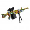Automatická puška s gelovými kuličkami s grafikou Joker M249 + brýle + elektronický terč