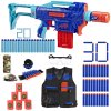 Nerf Elite 2.0 Stormcharge Wild Edition F7376 + 30 waflových šípů + vesta + páska na ruku + terče + šátek Moro + brýle