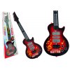 Elektrická kytara hvězdicové struny barevné diody červené