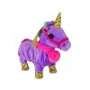 Maskot kůň Interaktivní jednorožec fialová zlatá křídla