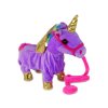 Maskot kůň Interaktivní jednorožec fialová zlatá křídla