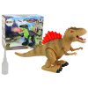 Dinosaurus dýchá oheň pára světla Baterie hnědá