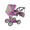 Kočárek 2 v 1 s taškou Grey Pink Stars