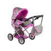 Kočárek 2 v 1 s taškou Grey Pink Stars