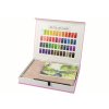 Umělecká sada 48 akvarelových barev a doplňků