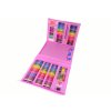 Umělecká sada růžový kufr 208 prvků