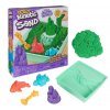 Umělecký kinetický písek Kinetic Sand Set Zelený hrad + formičky, tác a doplňky Spin Master